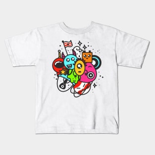 Cute Space Doodles NFT Crypto Art Opensea Non-Fungible Token Kids T-Shirt